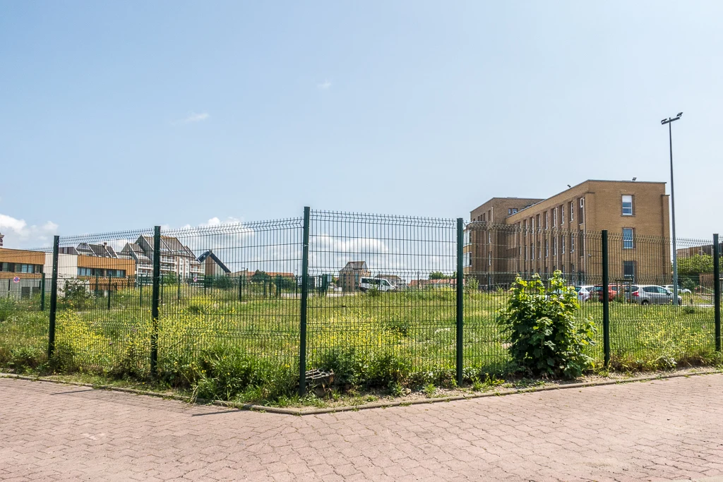 L'emplacement des anciens Cafés Collet repris par l'ancien hôpital de Calais
