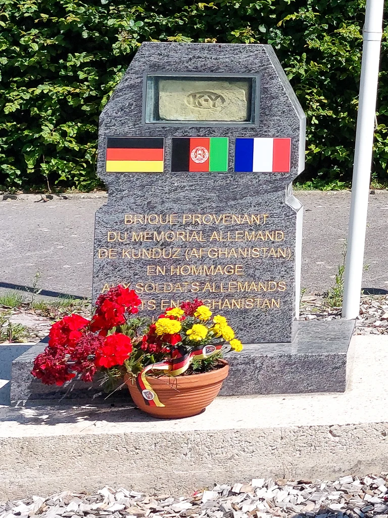 Brique du mémorial allemand de Kunduz