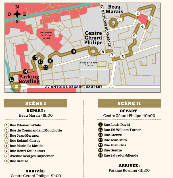 Premier parcours du Varan à Calais