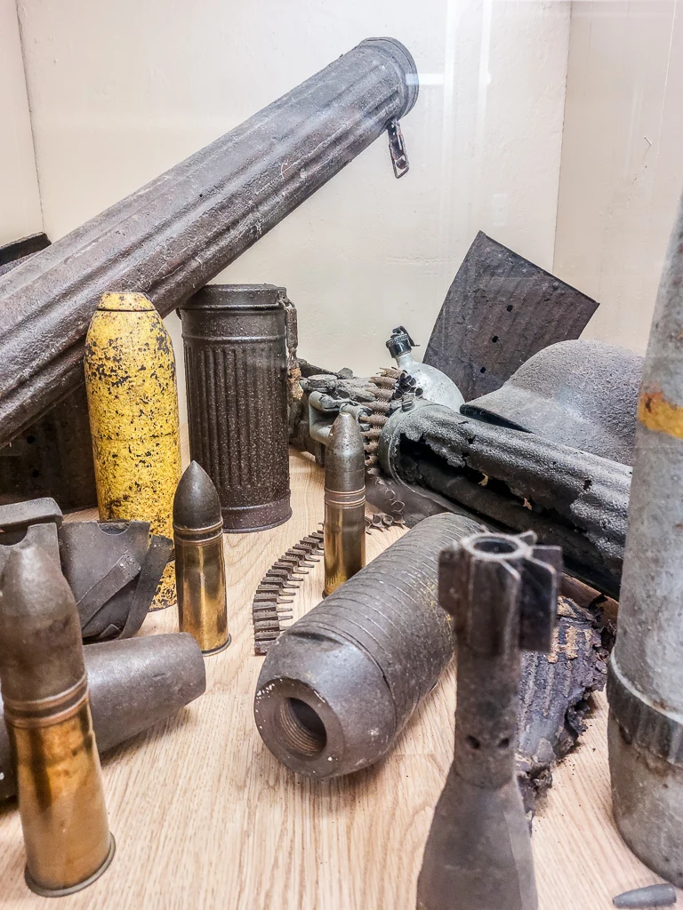 Une partie des armes de l'époque 39-45