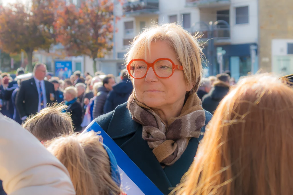 Natacha Bouchart, Maire de la Ville de Calais, lors de la cérémonie du 11 Novembre 2025