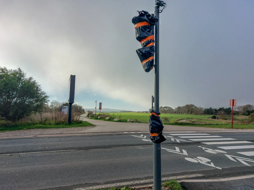 Les feux tricolores de la Digue Royale de Calais