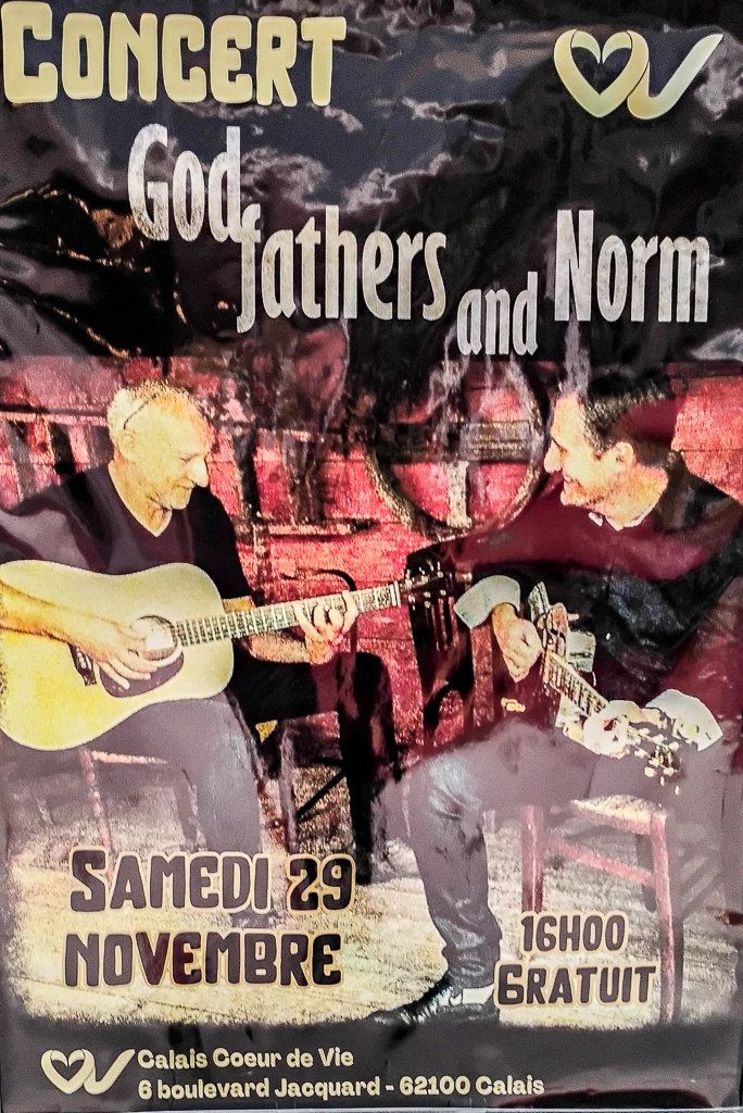 Affiche du concert de "God Fathers & Norm", concert à Calais Coeur de Vie