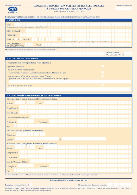 demande Cerfa 12669*02