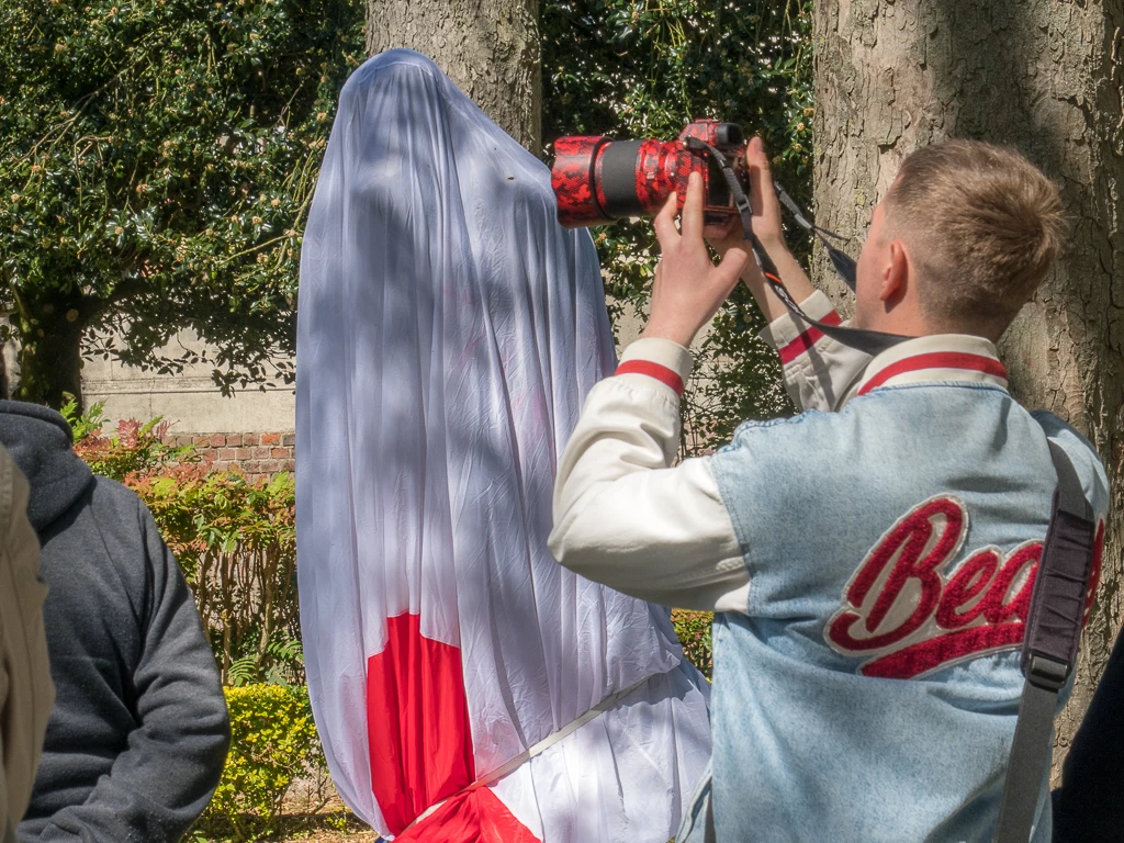Inauguration de la statue en hommage à Thierry Jacob 