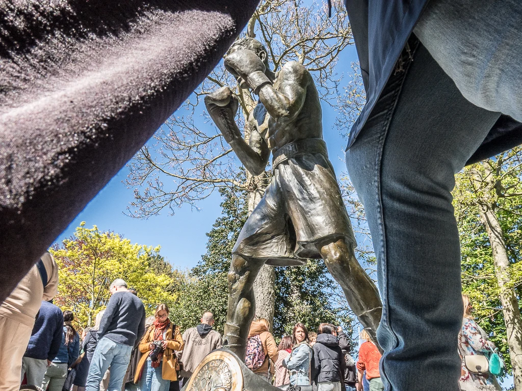 Inauguration de la statue en hommage à Thierry Jacob 