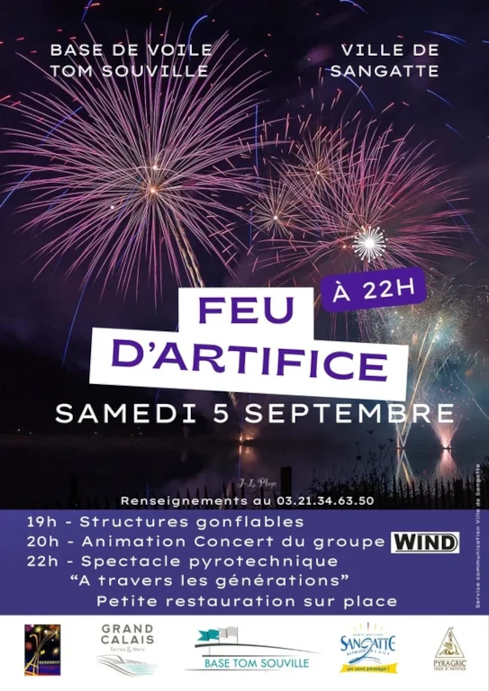 Feu d'artifice de Sangatte 2026